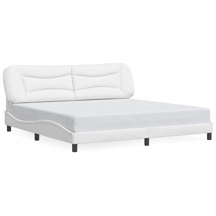 sengeramme uden madras Hvar 200x200 cm kunstlæder hvid
