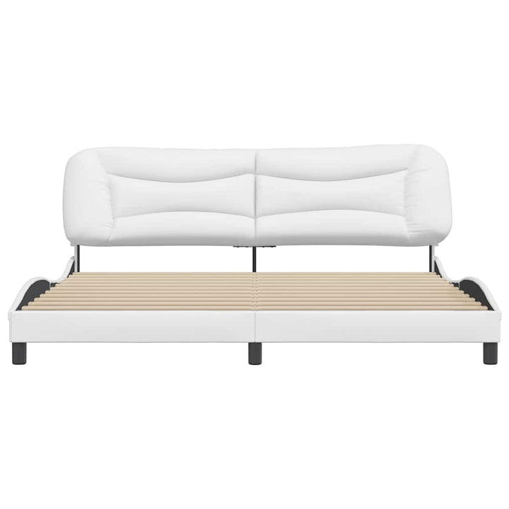 sengeramme uden madras Hvar 200x200 cm kunstlæder hvid