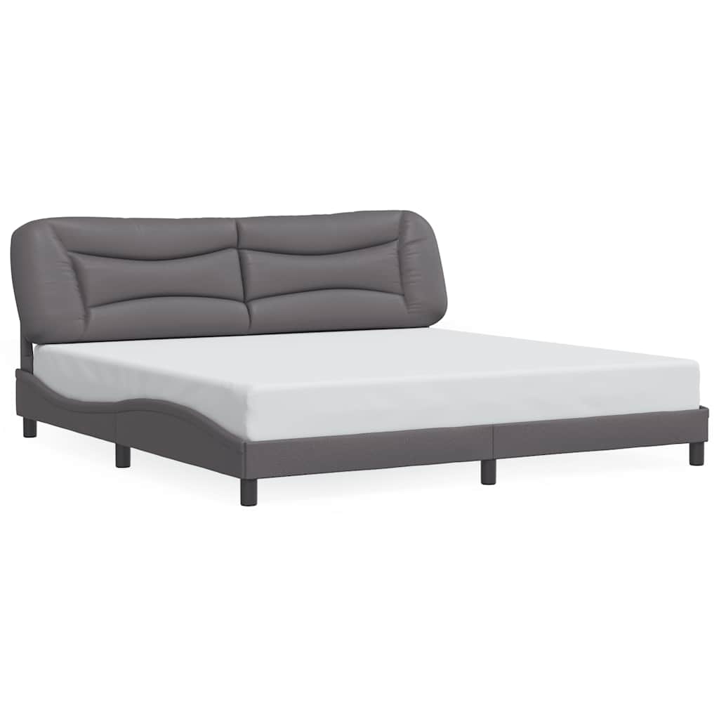 sengeramme uden madras Hvar 200x200 cm kunstlæder grå