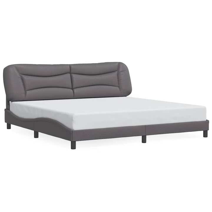 sengeramme uden madras Hvar 200x200 cm kunstlæder grå