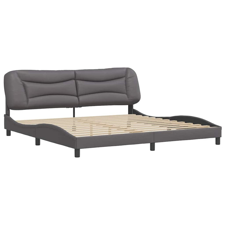 sengeramme uden madras Hvar 200x200 cm kunstlæder grå