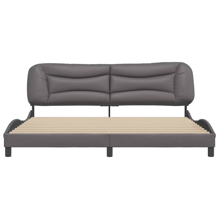sengeramme uden madras Hvar 200x200 cm kunstlæder grå