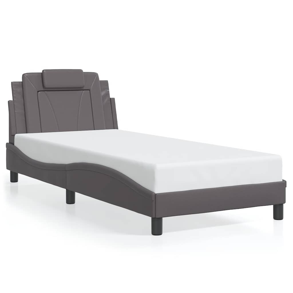 sengeramme uden madras Viana 80x200 cm kunstlæder grå