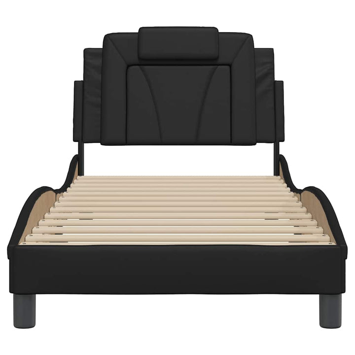 sengeramme uden madras Viana 90x190 cm kunstlæder sort