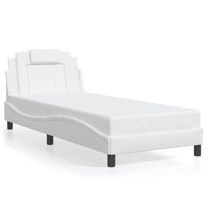 sengeramme uden madras Viana 90x190 cm kunstlæder hvid