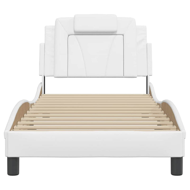 sengeramme uden madras Viana 90x190 cm kunstlæder hvid