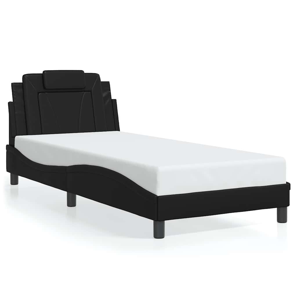 sengeramme uden madras Viana 90x200 cm kunstlæder sort