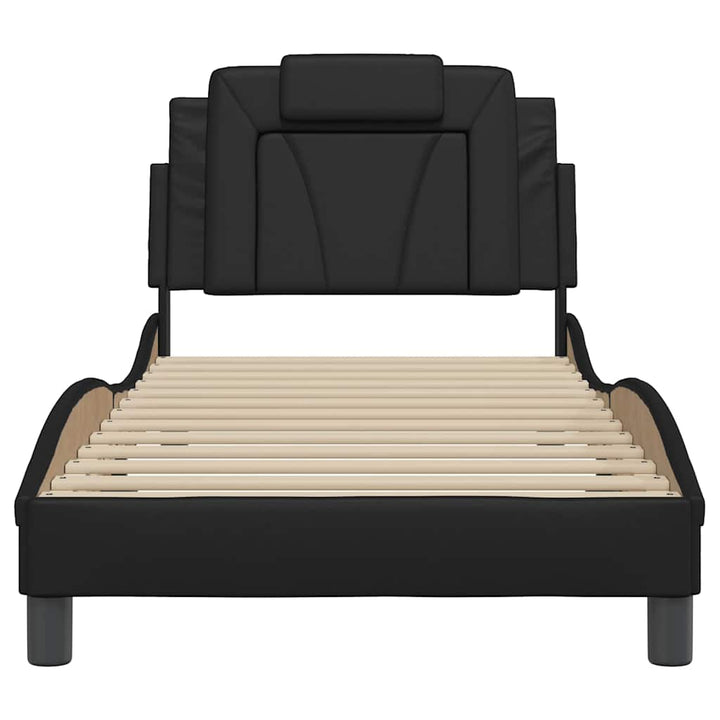 sengeramme uden madras Viana 90x200 cm kunstlæder sort