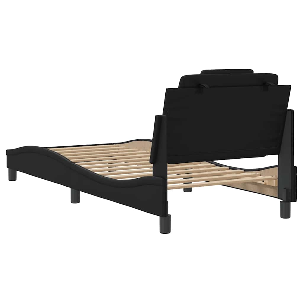sengeramme uden madras Viana 90x200 cm kunstlæder sort