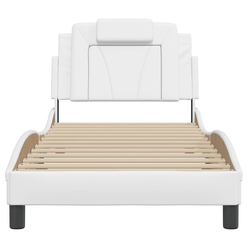 sengeramme uden madras Viana 90x200 cm kunstlæder hvid