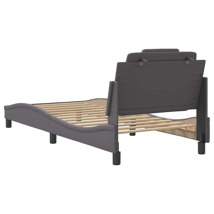 sengeramme uden madras Viana 90x200 cm kunstlæder grå