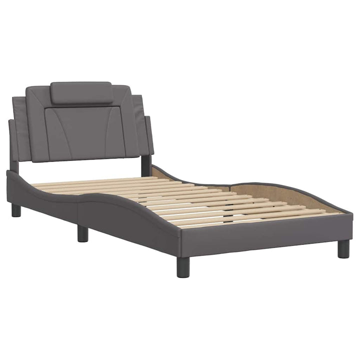 sengeramme uden madras Viana 100x200 cm kunstlæder grå
