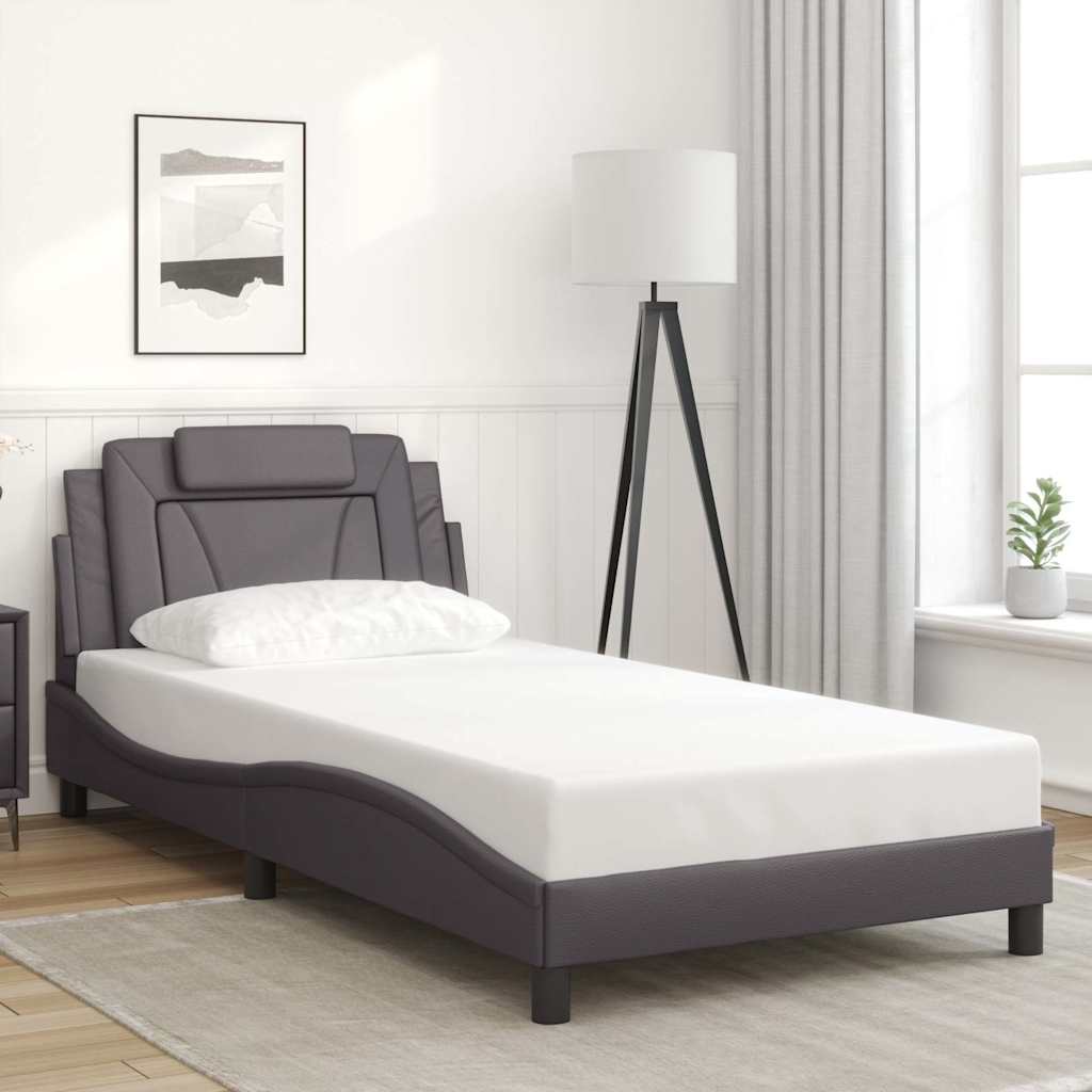 sengeramme uden madras Viana 100x200 cm kunstlæder grå