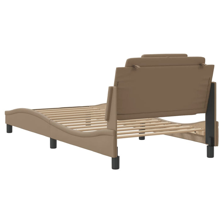 sengeramme uden madras Viana 100x200 cm kunstlæder cappuccinofarvet
