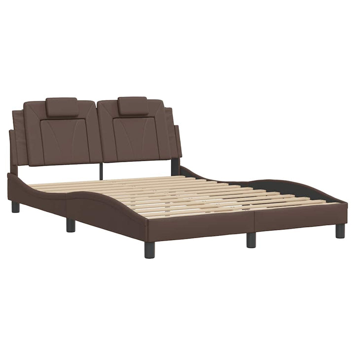 sengeramme uden madras Viana 120x200 cm kunstlæder brun
