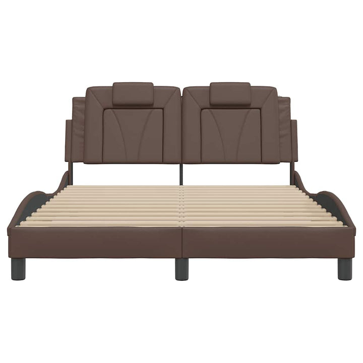 sengeramme uden madras Viana 120x200 cm kunstlæder brun