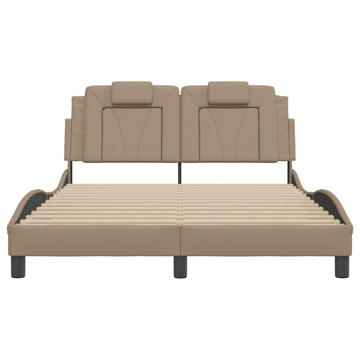 sengeramme uden madras Viana 120x200 cm kunstlæder cappuccinofarvet
