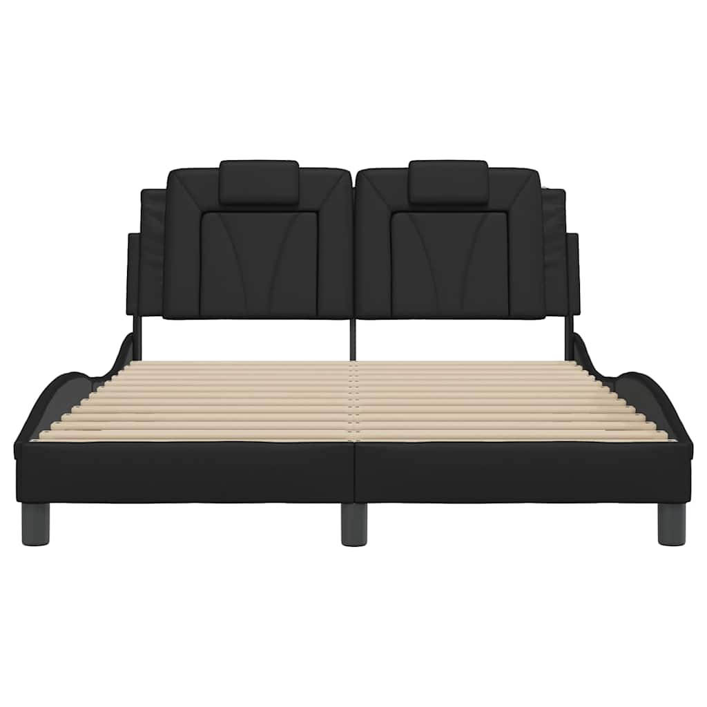sengeramme uden madras Viana 140x190 cm kunstlæder sort