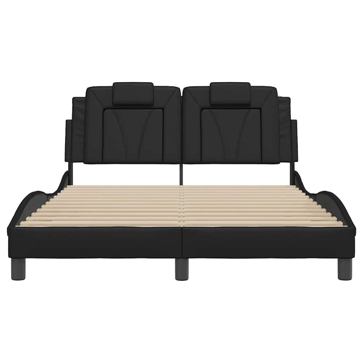 sengeramme uden madras Viana 140x190 cm kunstlæder sort