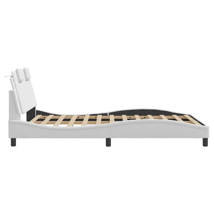 sengeramme uden madras Viana 140x190 cm kunstlæder hvid