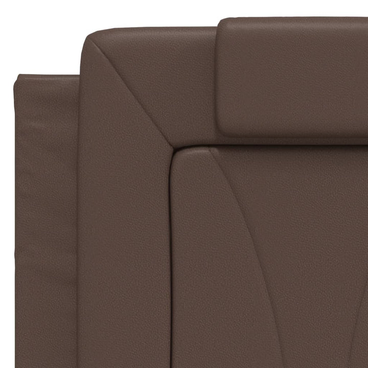 sengeramme uden madras Viana 140x190 cm kunstlæder brun