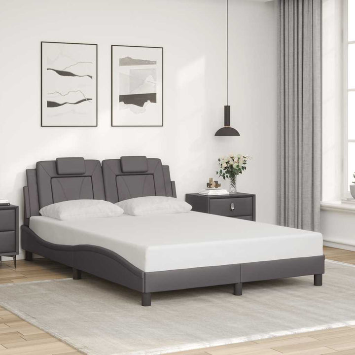 sengeramme uden madras Viana 140x190 cm kunstlæder grå