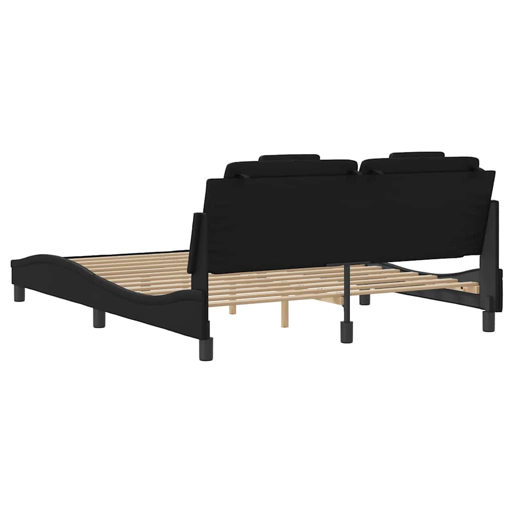 sengeramme uden madras Viana 160x200 cm kunstlæder sort