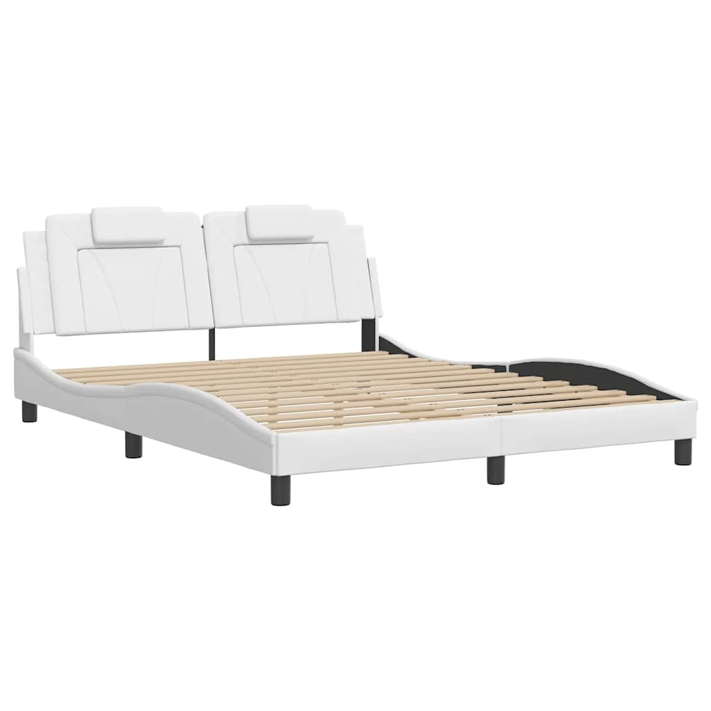 sengeramme uden madras Viana 160x200 cm kunstlæder hvid