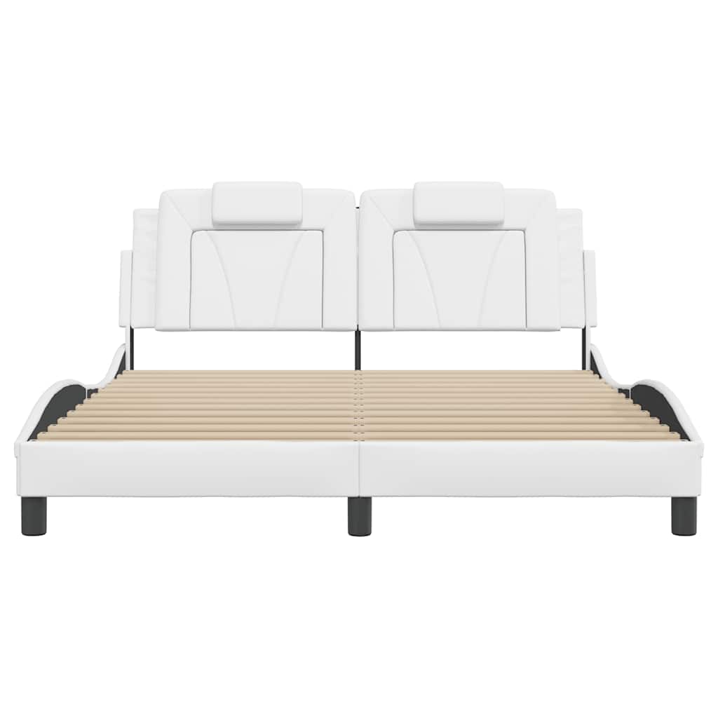 sengeramme uden madras Viana 160x200 cm kunstlæder hvid
