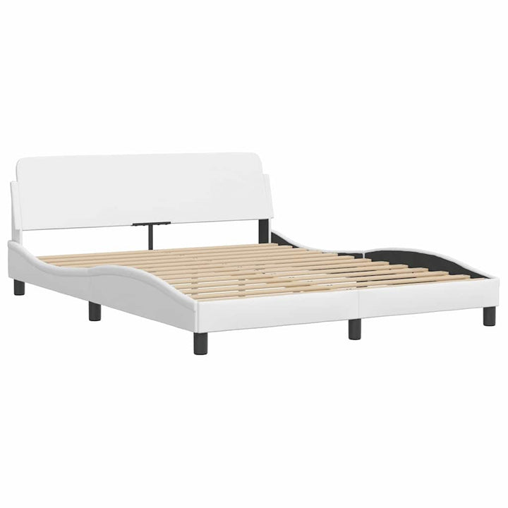 sengeramme uden madras Viana 160x200 cm kunstlæder hvid