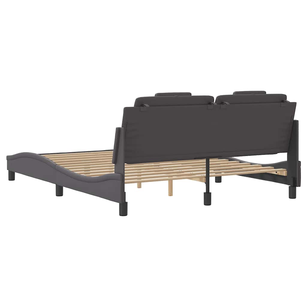 sengeramme uden madras Viana 160x200 cm kunstlæder grå