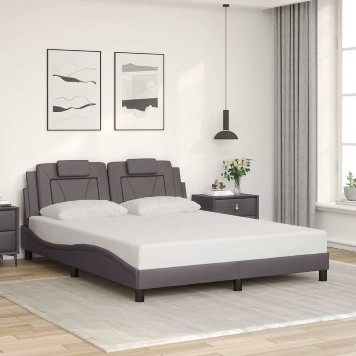 sengeramme uden madras Viana 160x200 cm kunstlæder grå