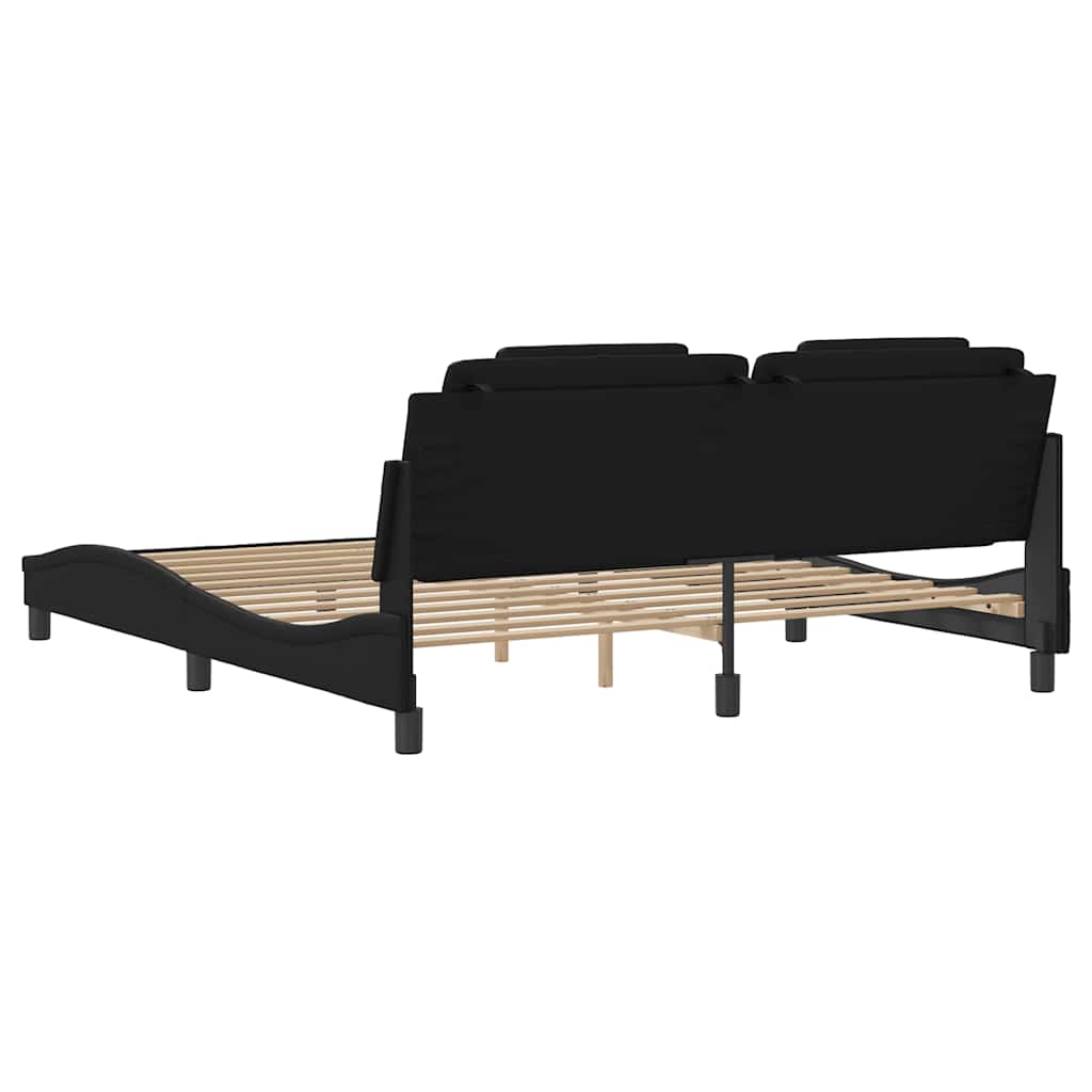 sengeramme uden madras Viana 180x200 cm kunstlæder sort