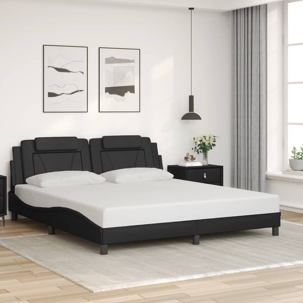 sengeramme uden madras Viana 180x200 cm kunstlæder sort