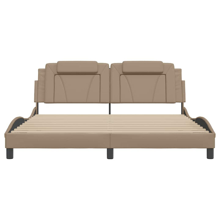 sengeramme uden madras Viana 180x200 cm kunstlæder cappuccinofarvet
