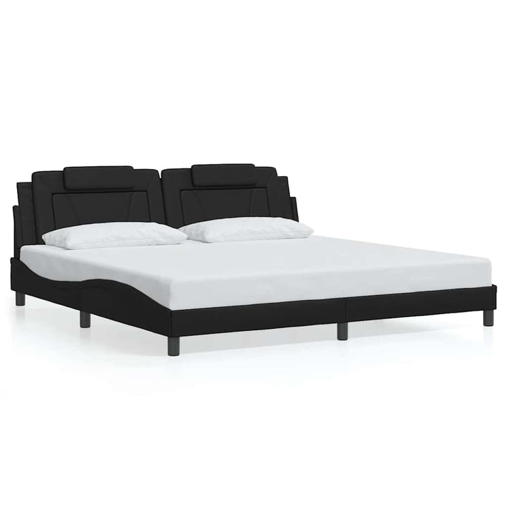 sengeramme uden madras Viana 200x200 cm kunstlæder sort