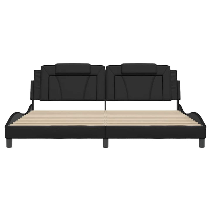 sengeramme uden madras Viana 200x200 cm kunstlæder sort