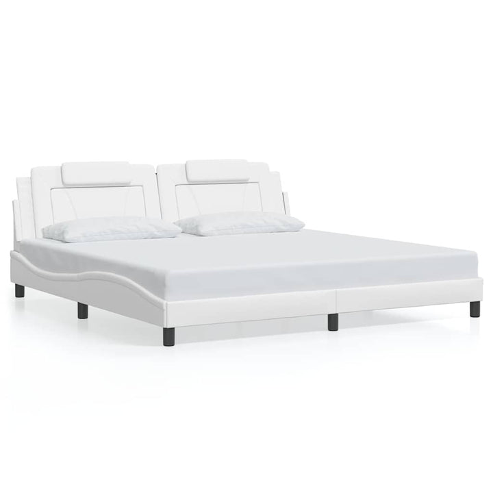 sengeramme uden madras Viana 200x200 cm kunstlæder hvid