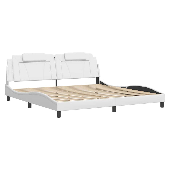 sengeramme uden madras Viana 200x200 cm kunstlæder hvid
