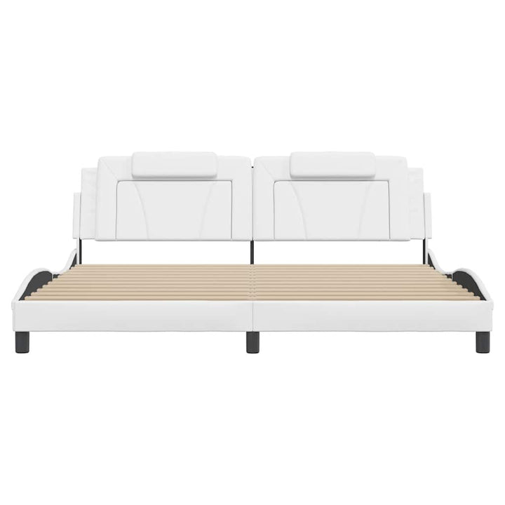 sengeramme uden madras Viana 200x200 cm kunstlæder hvid