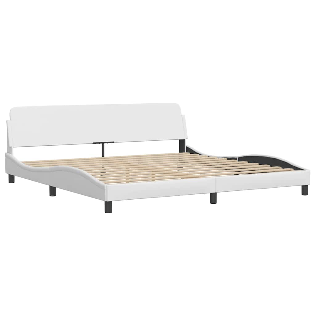 sengeramme uden madras Viana 200x200 cm kunstlæder hvid