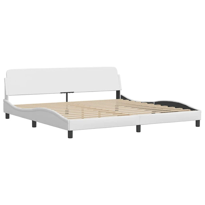 sengeramme uden madras Viana 200x200 cm kunstlæder hvid