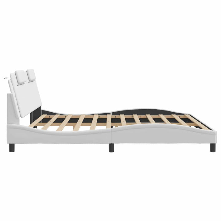 sengeramme uden madras Viana 200x200 cm kunstlæder hvid