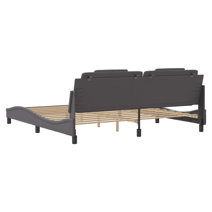 sengeramme uden madras Viana 200x200 cm kunstlæder grå