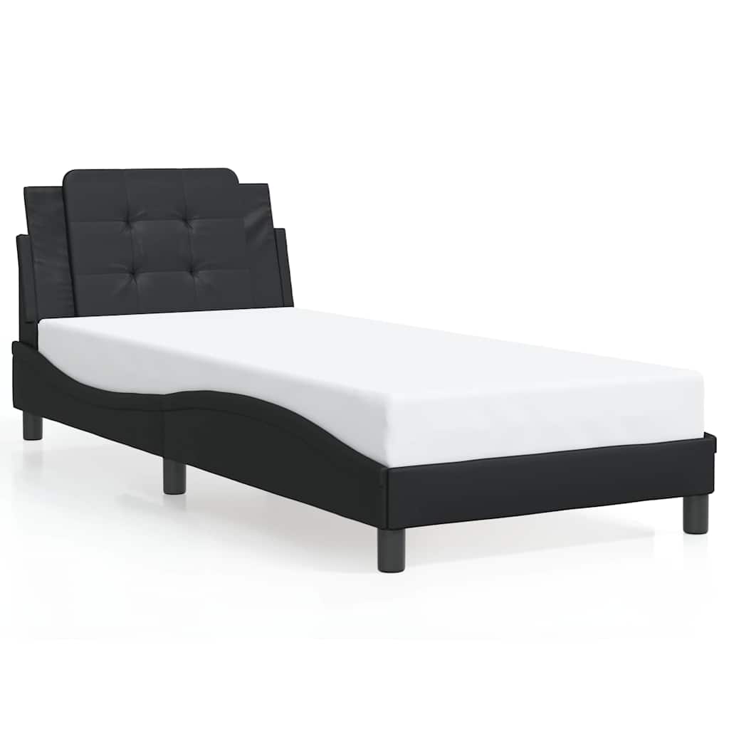 sengeramme uden madras Zadar 90x190 cm kunstlæder sort
