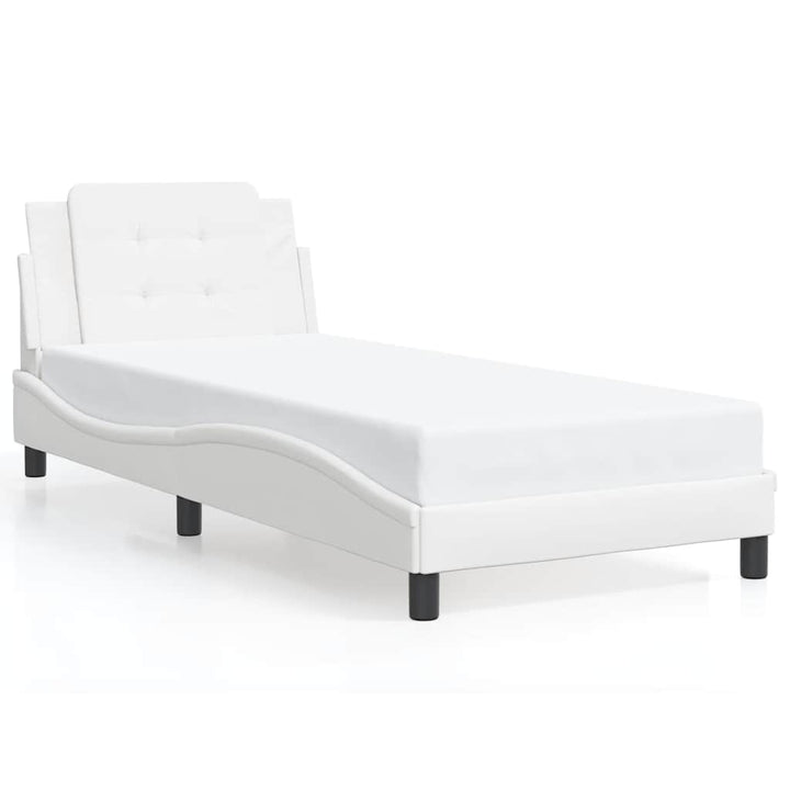sengeramme uden madras Zadar 90x190 cm kunstlæder hvid