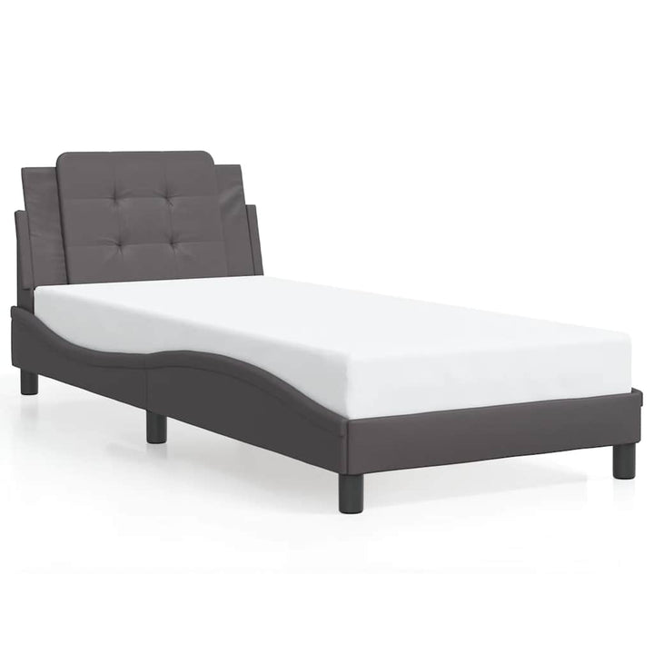 sengeramme uden madras Zadar 90x190 cm kunstlæder grå