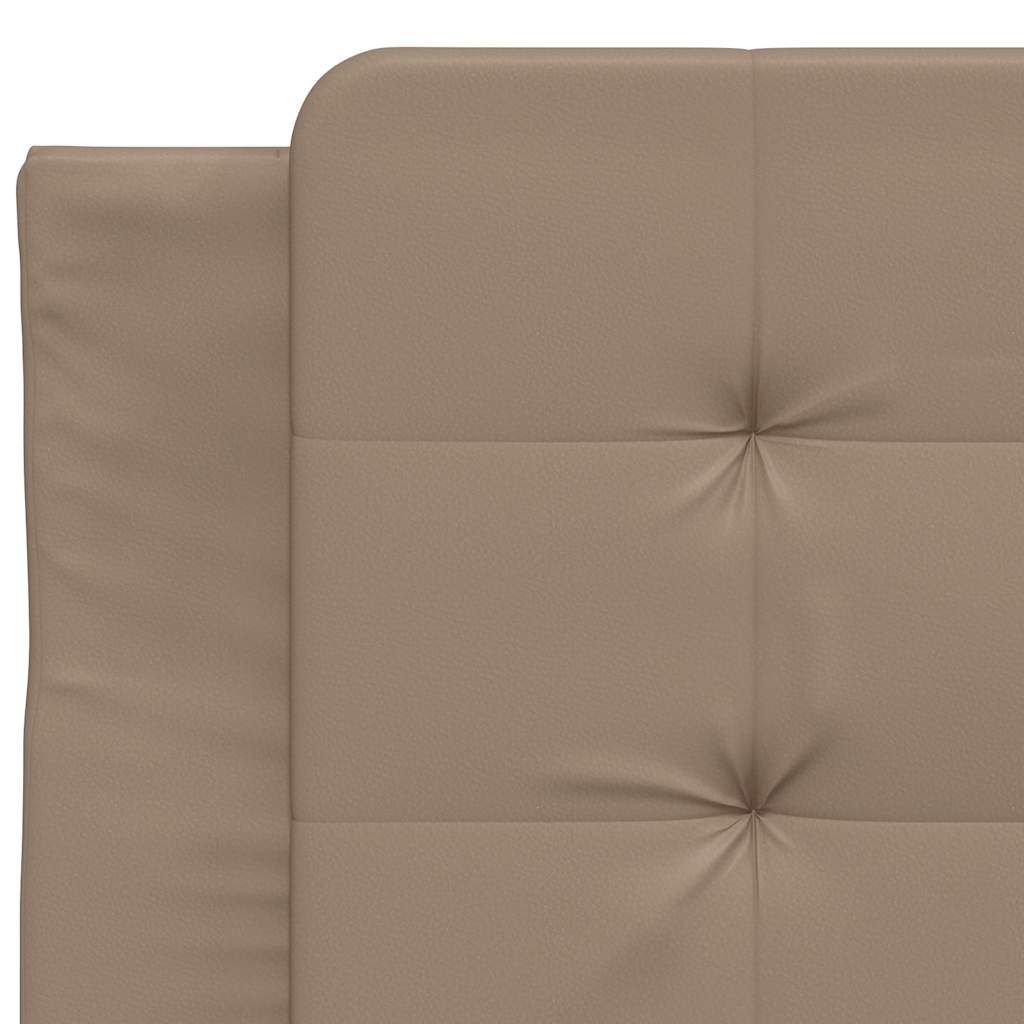 sengeramme uden madras Zadar 90x190 cm kunstlæder cappuccinofarvet