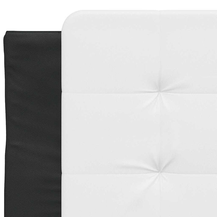 sengeramme uden madras Zadar 90x190 cm kunstlæder sort og hvid