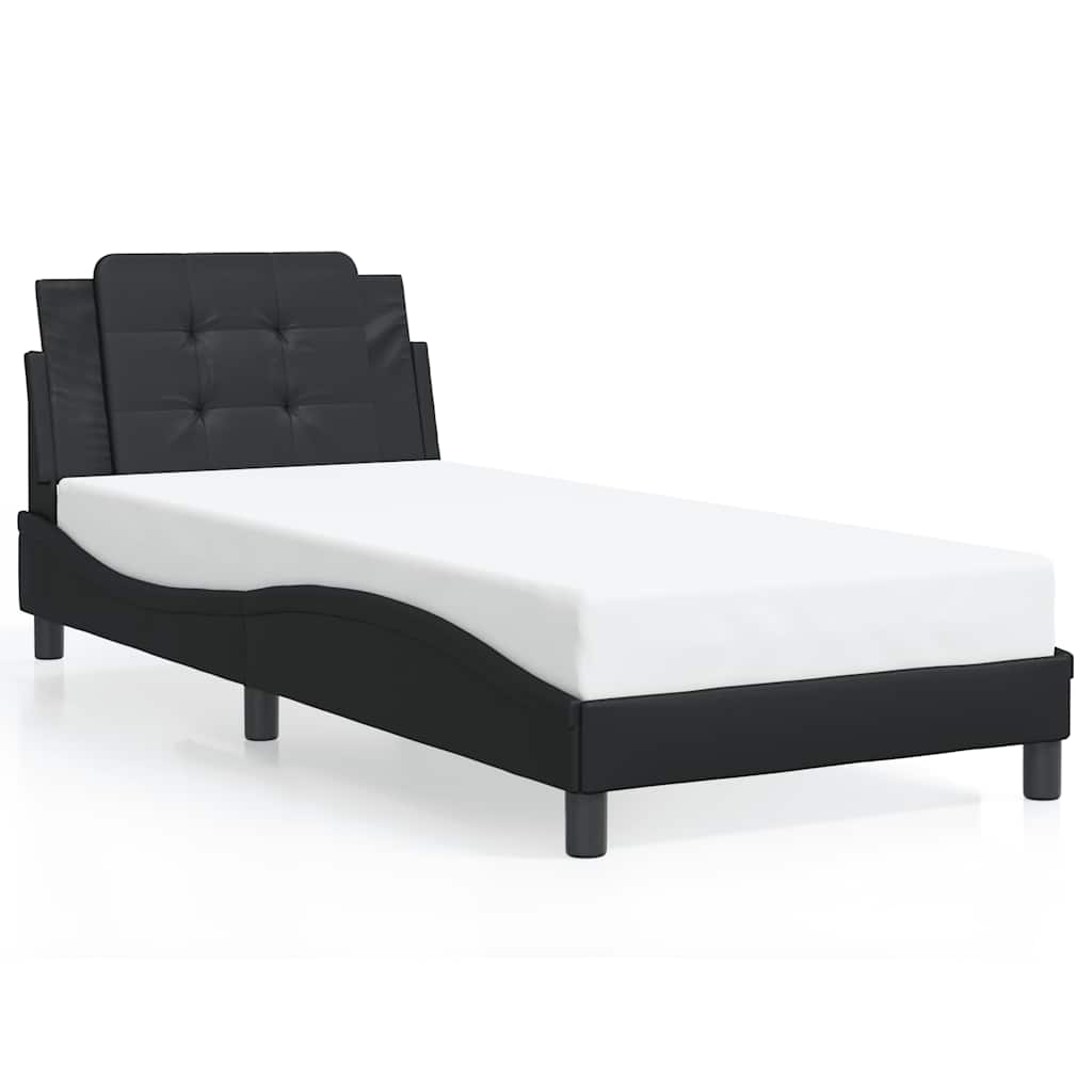 sengeramme uden madras Zadar 90x200 cm kunstlæder sort